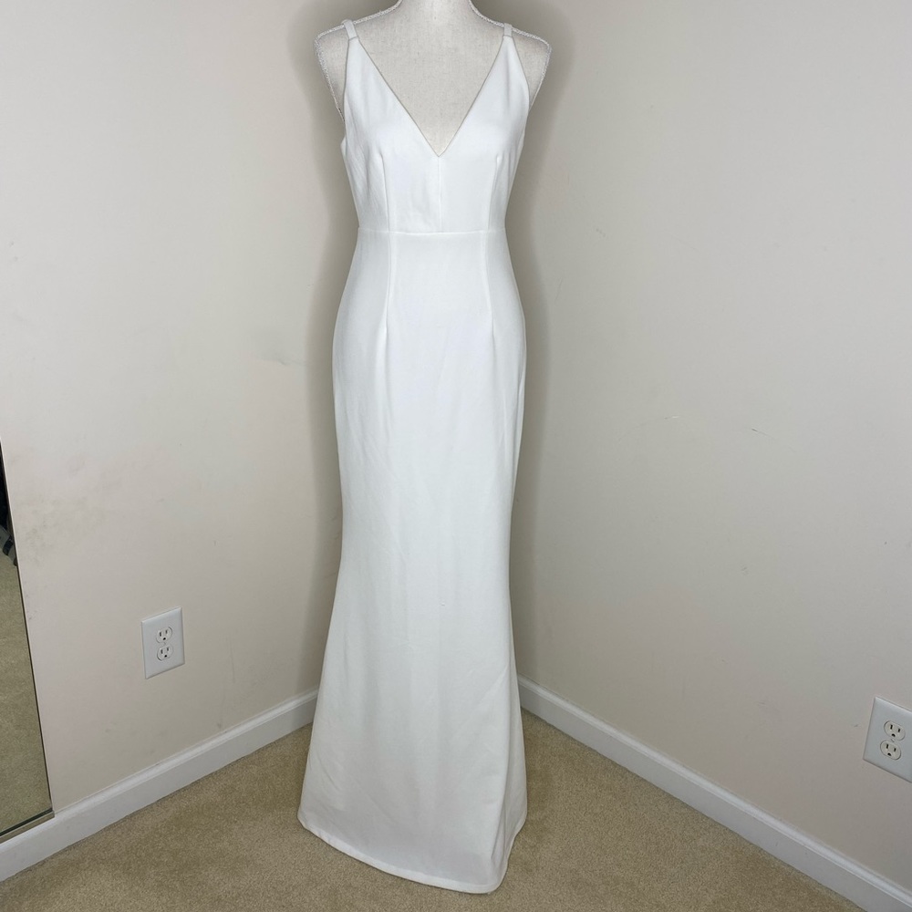 LuLu’s Melora white sleeveless maxi dress